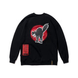 CAT OVERSIZED HEAVY SWEAT CREWNECK OLIVE / BLACK (4626253971574)