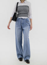 ラウンドワイドデニムパンツ / round wide denim pants