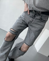 SI リブドジーンズ / SI ripped jeans (2 colors)
