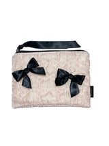 Glossy Organza Ribbon Zip-pouch (M)