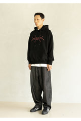 MASS THORN DESTROYED HOODIE MFHHD004-BK