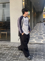 トラックラグランレタリングロングスリーブ
