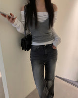 Sand boots cut pants (2colors)