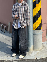 Avant-check hooded shirt  3C