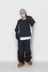 2wayナイロンスェットシャツ / two-way nylon sweatshirt