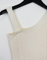 アンバランスドニットスリーブレス / Unbalanced Knit Sleeveless (2color)