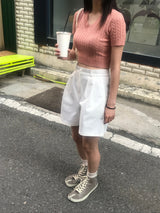 アリスVネックハーフニット