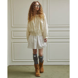 Loving shirring windbreaker jumper (ivory)
