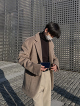 Retro Button Single Jacket (3color) (6646315548790)