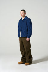 NYLON COLLAR WINDBRAKER - BLUE