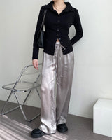フローア スリムフィット カラー カーディガン/floa slim fit collar cardigan