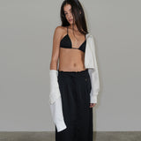 シアーマキシローライズスカート / SHEER MAXI LOWRISE SKIRT (BLACK)