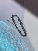 ASCLO Barbell Chain Bracelet (Silver) (6568533983350)