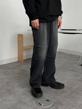 De Lap Parasuit Denim Pants (627)