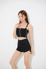 クロスチェーンクロップトップ/ TOP(9291) cross chain crop top