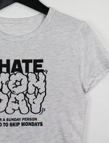 マンデイクロップTシャツ / Monday Crop T-shirt (4color)