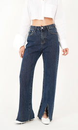 ワイドフィットスリットデニムパンツ / WIDE FIT SLIT DENIM PANTS [16627]