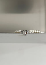 pearl heart anklet