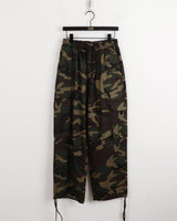 ポッケルヒップカモミリタリーバンディングワイドカーゴパンツ/ Pockel Hip Camo Military Banding Wide Cargo Pants