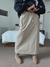 カーゴ バンディング ロングスカート / Cargo Banding Long Skirt (4color)