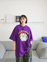 スマイルキャットショートスリーブTシャツ / VENTIQUE Smile Cat Short Sleeve T-shirt 3color
