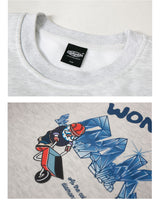 DAKYAM 2023 A/W Wonder Work Worker Gem Miner Illustration Crew Neck Sweatshirt