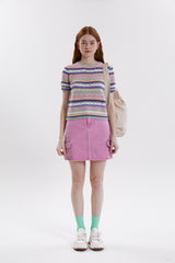 シャストライプセーター/シャSHASHA STRIPE SWEATER