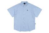 リーセントロゴストライプハーフシャツ/RECENT LOGO HALF SHIRT_SKY BLUE
