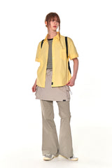 HALF COTTON OVERFIT SHIRTS (YELLOW)