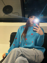 [SALE] blue flower knit