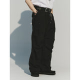 リファインナイロンパラシュートパンツ / REFINE NYLON PARACHUTE PANTS_BK