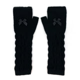 リボンウールハンドウォーマー/Ribbon Wool Hand Warmer [Black]