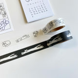 ストレッチドキャット マスキングテープ / Stretched cat masking tape