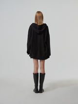 HEAVY WEIGHT OVERFITTED UNIVERSITY LOGO EMBROIDERY HOODIE ZIP UP_ BLACK (6682312212598)