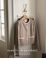 [SHOPPERMADE] Mood No Collar Round Jacket (2color)