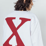 X LOGO SWEATSHIRTS - WHITE (6674957074550)