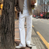 LMN Retro Semi Wide White Jeans (white)