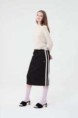 スモールチェリーミディスカート／SMALL CHERRY MIDI SKIRT [BLACK]