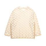 ネットウェーブチェッカーニット / NET WAVE CHECKER KNIT_BG