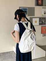 パオンツーポケットストリングキャンバスコットンバックパック / Paon Two-Pocket String Canvas Cotton Backpack