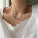 ハートボール2ウェイネックレス/hass Heart Ball Two Way Necklace - 2color