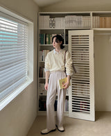 レザー ベルテッド スラックス (3 color) (6695932625014)