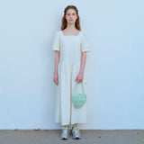ハンドメイドハートバッグ / HANDMADE HEART BAG, IVORY+MINT
