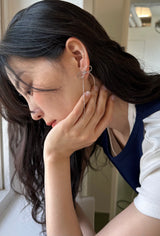 ribbon chain earring