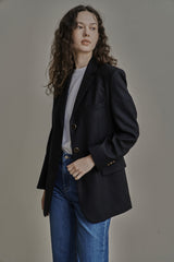 ウールツイルセットアップジャケット/WOOL TWILL SETUP JACKET_NAVY