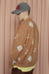 MUSIC ARGYLE CARDIGAN / BEIGE