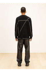ラムスキンカーブラインパンツ/LAMSKIN CURVED LINE PANTS
