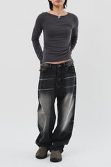 (W) Base Shirring Longsleeve (3color)