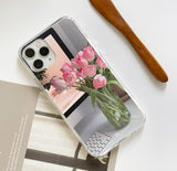 ピンクチューリップBアイフォンケース(ジェリーハード)/[jellhard case] pink tulip B
