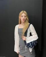  Heart Locket Layered Pearl Choker Necklace - Gold ver. (STAYC Seeun, Billlie Sheon Necklace)